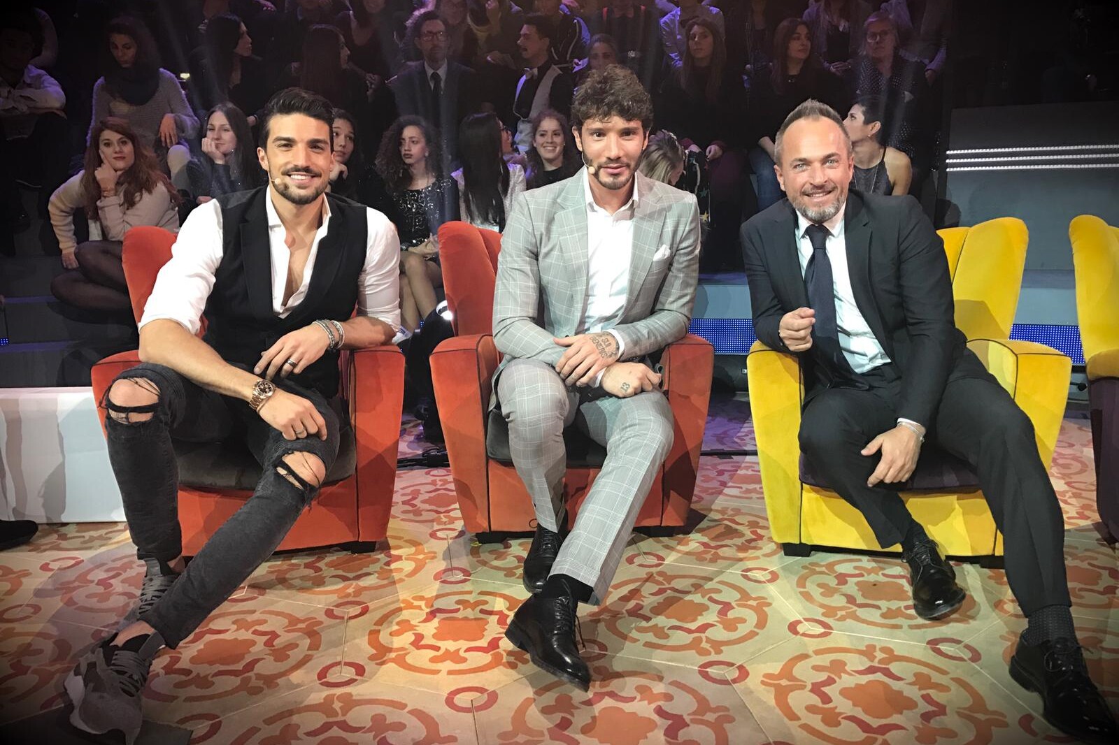 Emanuele Puzzilli con Mariano Di Vaio e Stefano De Martino